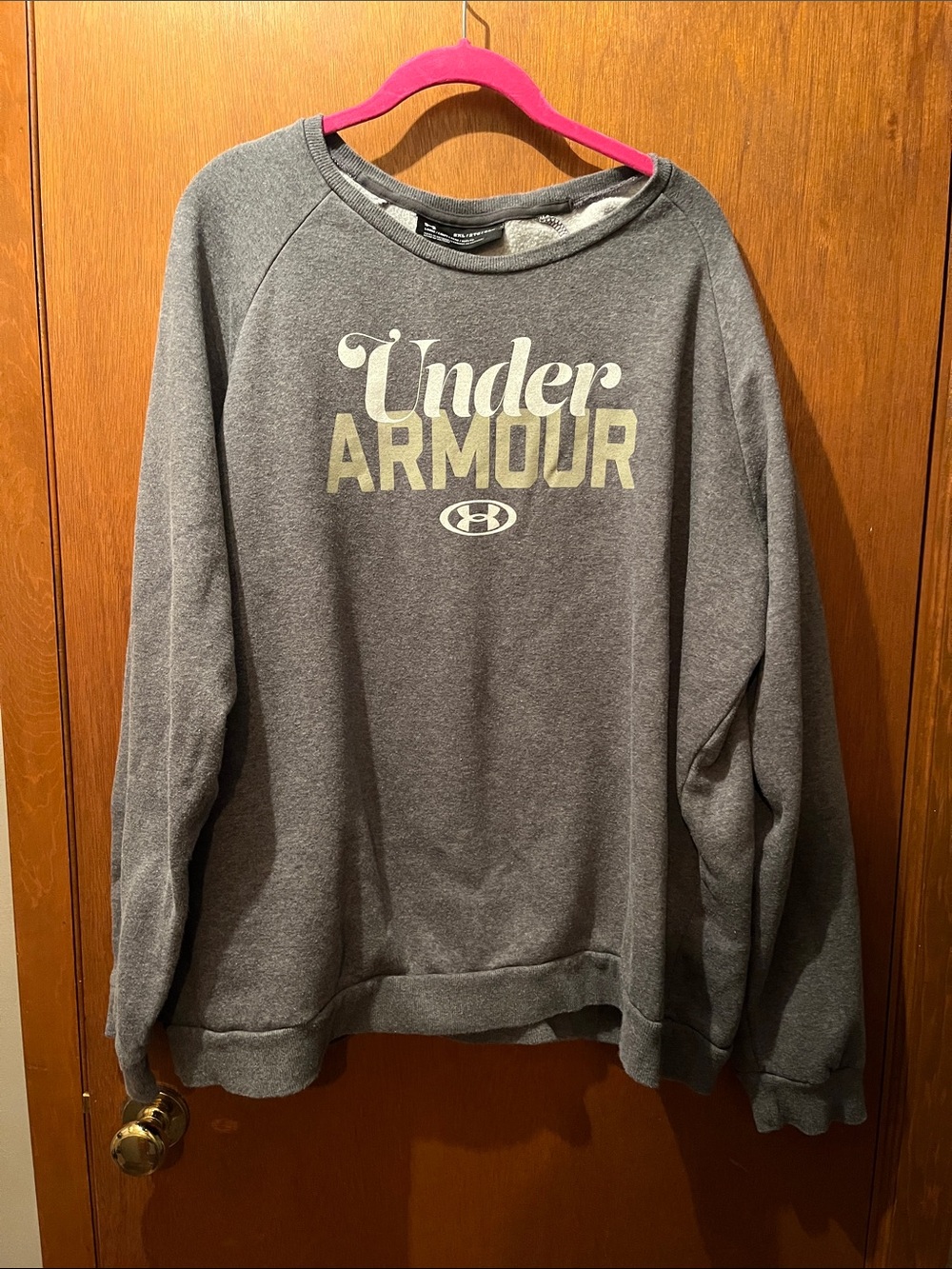 Under Armour Heather Gray Pullover Crewneck Sweatshirt